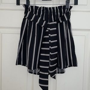 High waisted striped shorts